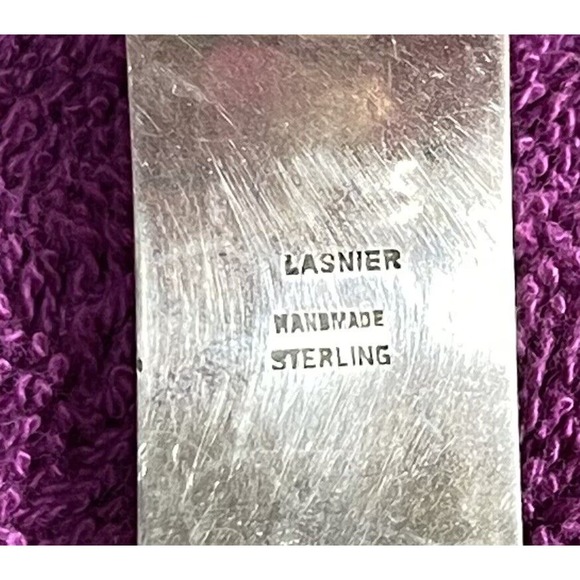 Lasnier Vintage Jewelry One Of A Kind Hand Homemade Bangle Braclet Silver - Picture 3 of 6